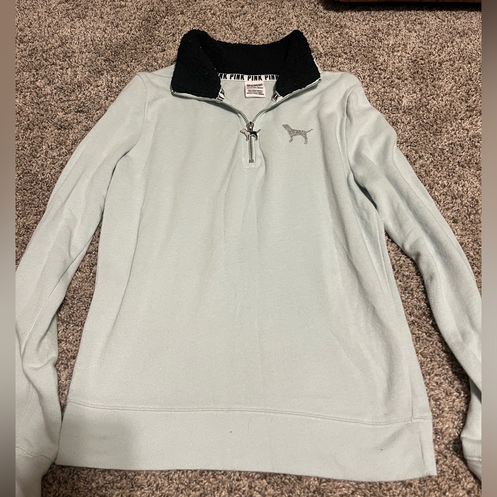 Mint green winter Victoria Secret PINK. Crewneck